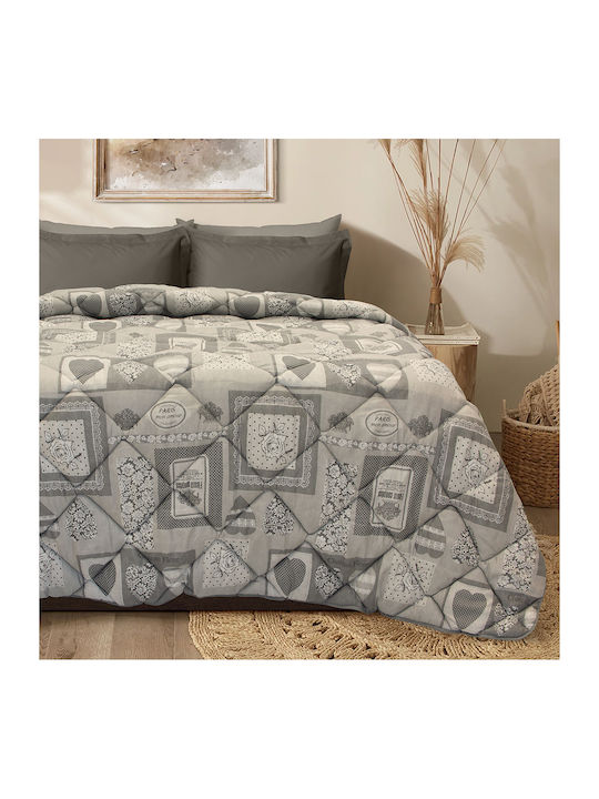 Lino Home Duvet Queen 220x240cm Clavel Gray