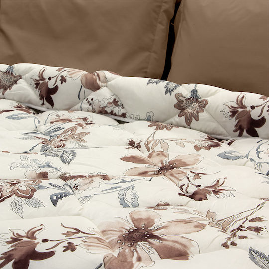 Lino Home Duvet Queen 220x240cm Marigold Beige 350 GSMGsm