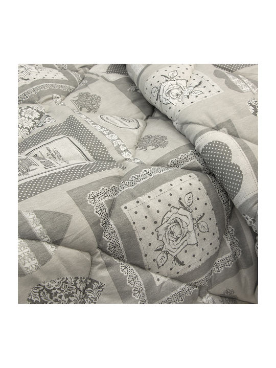 Lino Home Bettdecke Großes Doppelbett 220x240cm Clavel Gray 350 GSMGsm