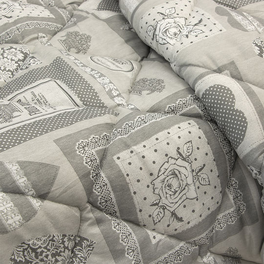 Lino Home Bettdecke Großes Doppelbett 220x240cm Clavel Gray 350 GSMGsm
