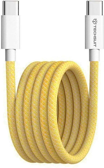 Techsuit Pcb114d USB 2.0 Cable USB-C male - USB-C 60W Κίτρινο 1m
