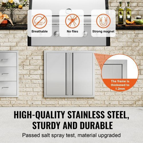 Πόρτα Bbq Vevor 660x610mm Ανοξείδωτη Διπλή Εξωτερική Πόρτα Κουζίνας Smabscjmys26r8yitv0
