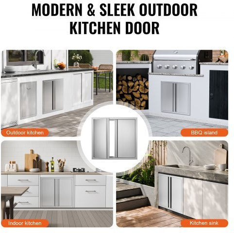 Πόρτα Bbq Vevor 660x610mm Ανοξείδωτη Διπλή Εξωτερική Πόρτα Κουζίνας Smabscjmys26r8yitv0