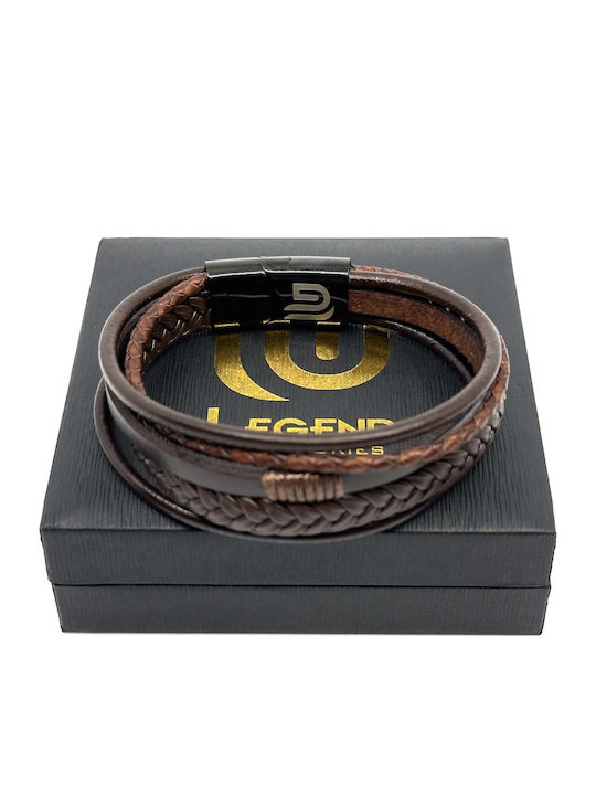 Legend Accessories Βραχιόλι από Δέρμα 21cm