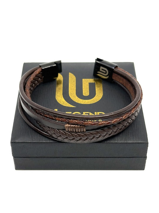 Legend Accessories Βραχιόλι από Δέρμα 21cm