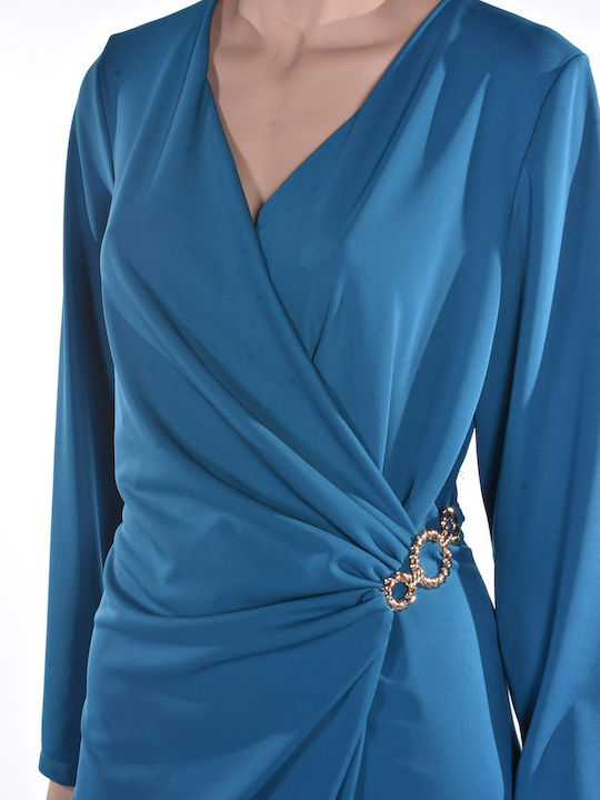 Dress Wrap Petrol Blue