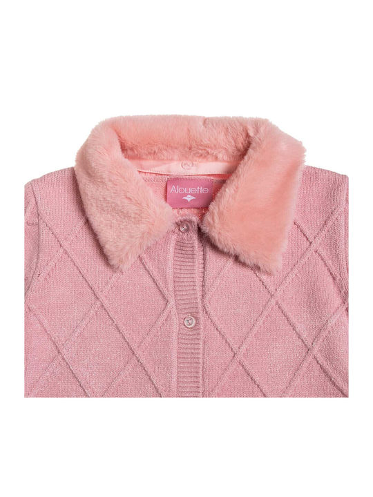 Cardigan pentru copii Tricotat Roz