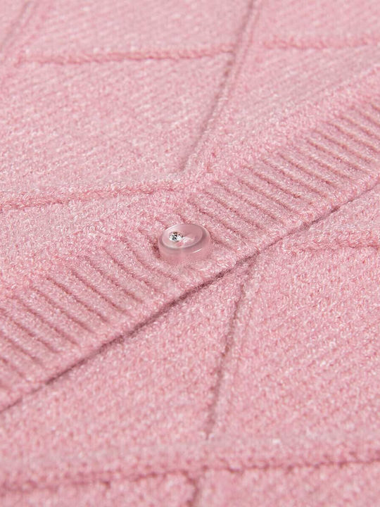 Cardigan pentru copii Tricotat Roz