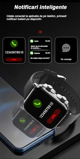 2in1 Smartwatch Bluetooth 5.0 Headphones Wireless Vichema Tech 1.83 Inch Display Ip66 Full Touch App Notifications Call Answering Selfie Function Fitness Monitoring Health Tracking