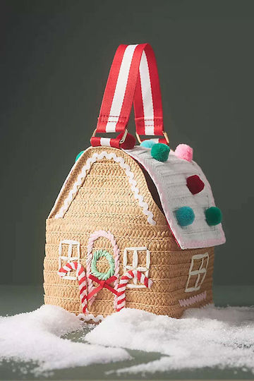 Meri Meri Meri Meri Weihnachtsstofftasche Lebkuchenhaus 18x22x18cm
