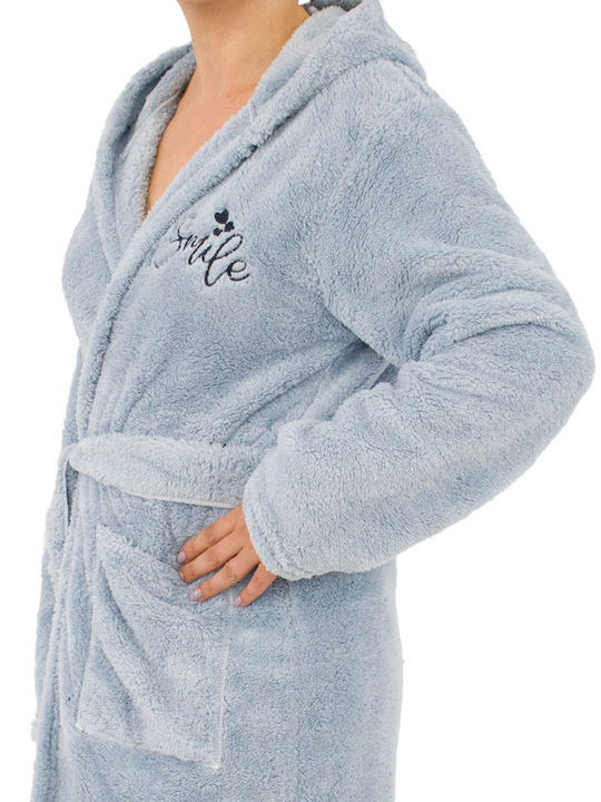 Fawn Winter Women's Robe Blue