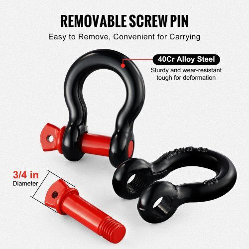 Set of 4 Vevor Rings 5/8" Pin 3/4" 28660 Lbs Strength Jpxkhshjg58yau684v0