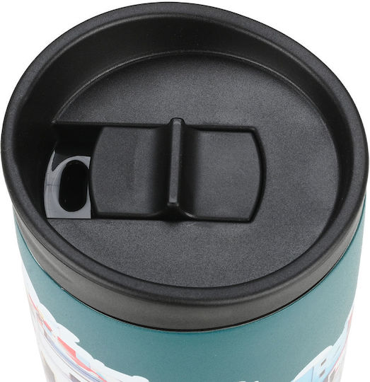 Estia Travel Mug Save The Aegean Recyclable Glass Thermos Bottle Stainless Steel BPA Free 350ml Urban Mythos With Straw