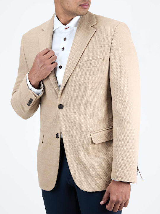 Men's Winter Suit Jacket Regular Fit Beige