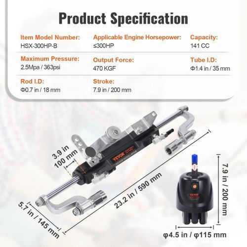 Vevor Hydraulic Steering Set for Boats 300hp Xwyyfxbdjtj37vr7hv0