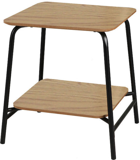 Oval Beistelltisch Holz Black B45xT45xH51cm