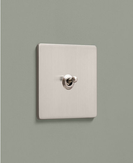 Silber Essence Metallic Schalter Vichema 1-fach 2-Wege 10A Glänzend Silber