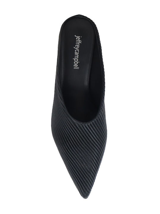 Mules with Low Heel in Black Color
