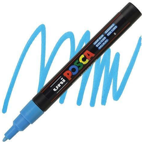 Uni-Ball Pc-3m Permanent Marker Light Blue