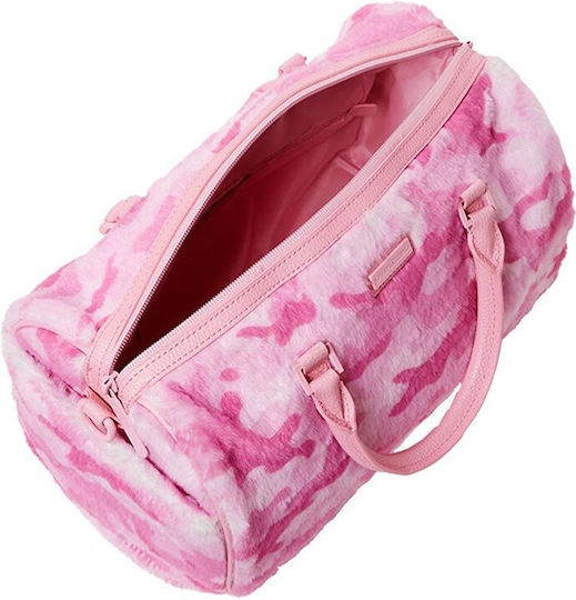 Sprayground Pink Camo Faux Fur Σακ Βουαγιάζ 12.5lt Ροζ από Δερματίνη Μ33xΠ19xΥ20εκ.