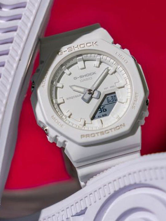 Casio G-shock Women's Watch Chronograph with White Rubber Strap