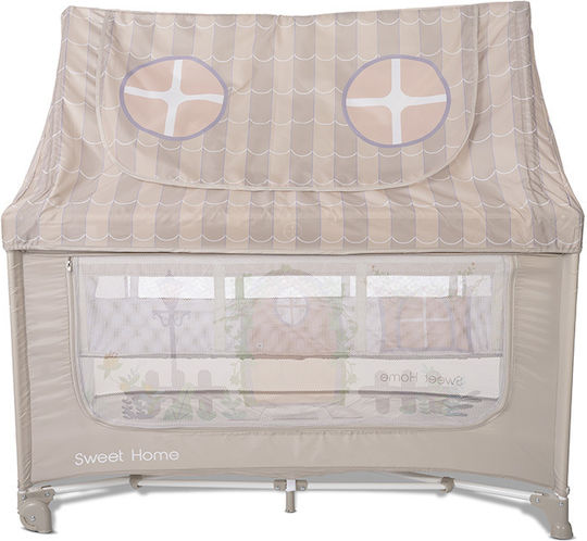 Lorelli Laufstall 2 Ebenen mit Matratze Beige 70x127cm