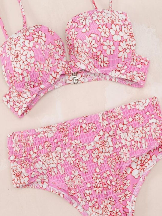 Set Bikini Floral Ροζ