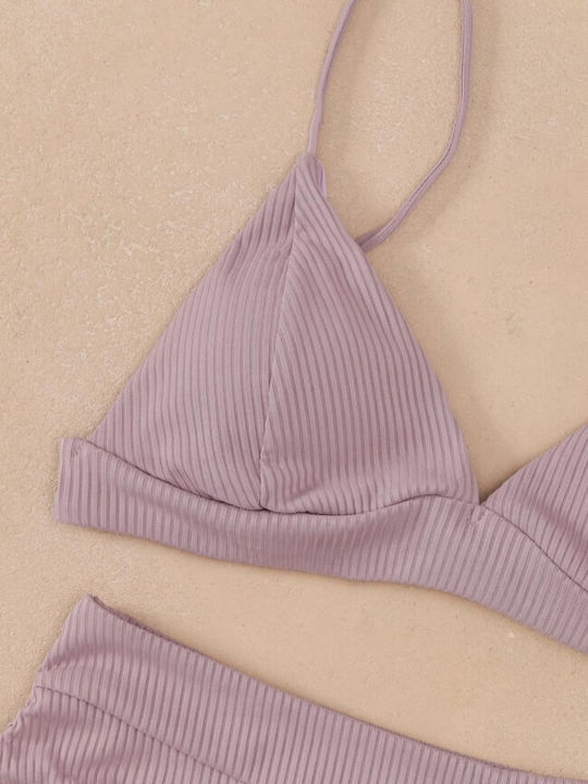 Gigi Bikini Set Triangle & Brazil High Waist Lilac