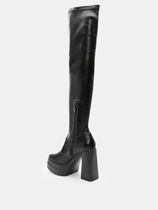 Luigi Women's Boots Over the Knee Black