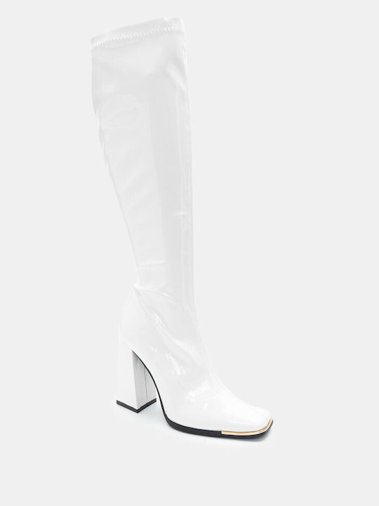 Luigi Women's Boots Patent Leather White