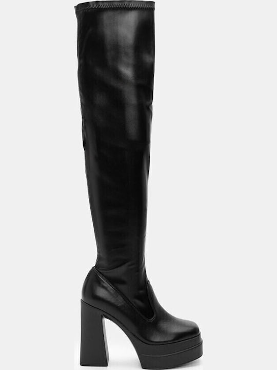 Damenstiefel Über dem Knie Schwarz