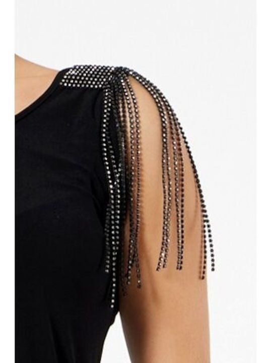 Women's Sleeveless Black Blouse