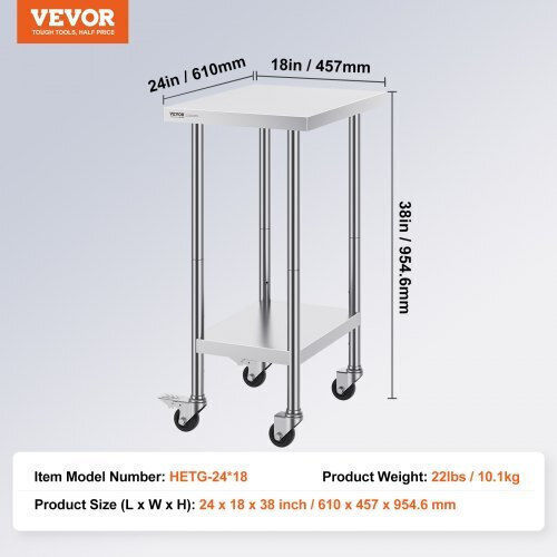 Vevor Ανοξείδωτο Τραπέζι