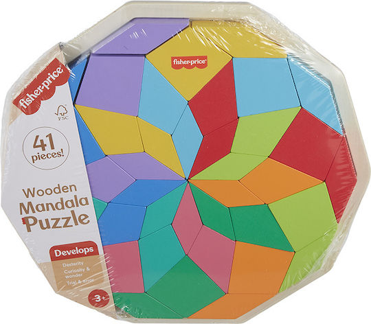 Ξύλινο Παιδικό Puzzle Μαντάλα για 3+ Ετών 40pcs Fisher Price