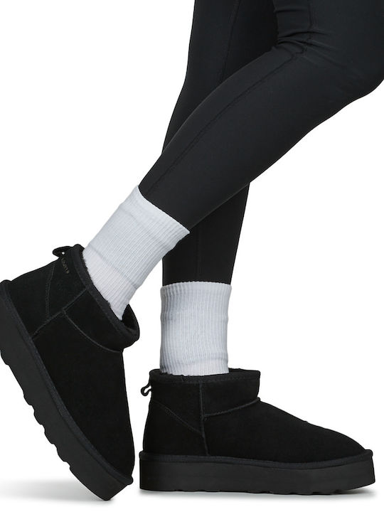 Leather Women's Ankle Boots Black