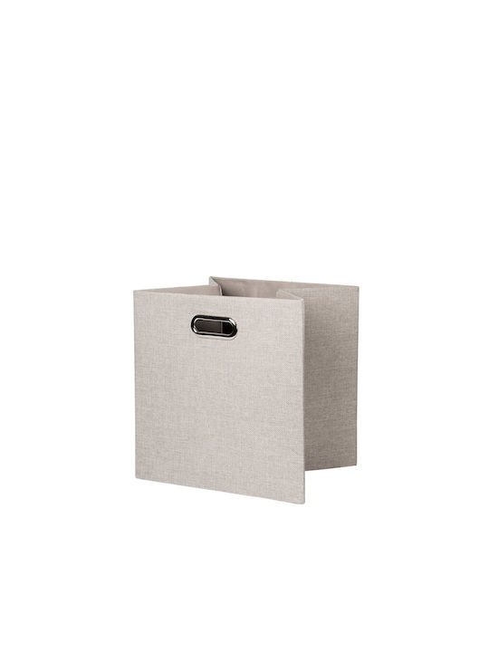 General Trade Fabric Storage Box with Lid Beige 33x33x33cm 1pcs