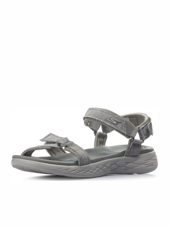 On the Go Flache Sandalen für Damen Sportlich in Gray Farbe