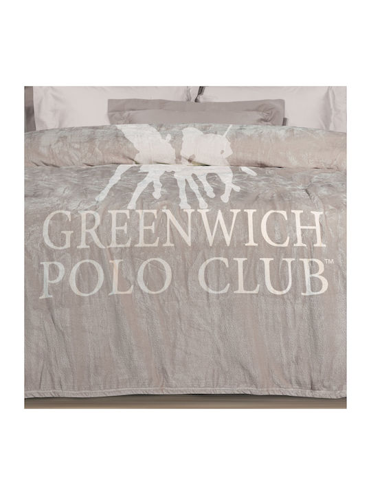 Greenwich Polo Club 3490 Κουβέρτα Fleece Μονή 160x220εκ. Taupe