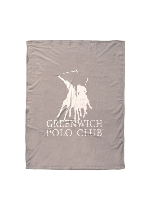 Greenwich Polo Club 3490 Κουβέρτα Fleece Μονή 160x220εκ. Taupe