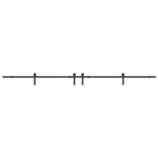 vidaXL Schiebetürmechanismus Für Türknaufe 366cm Schwarze