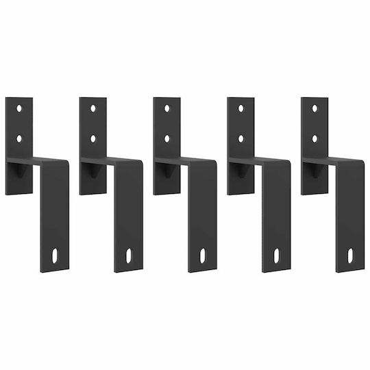vidaXL Sliding Door Mechanism for Middle Door 183cm Black