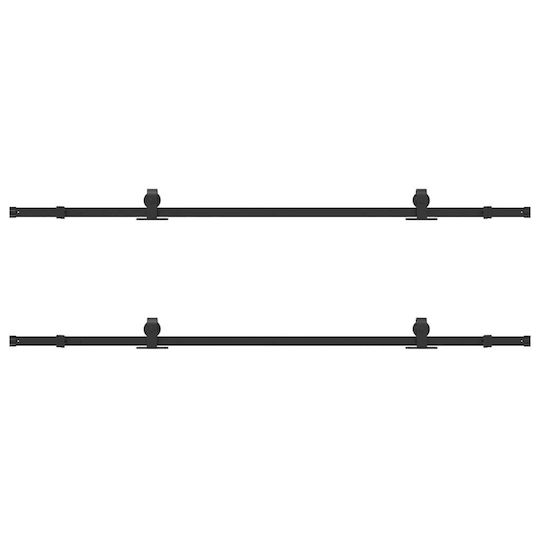 vidaXL Sliding Door Mechanism for Middle Door 427cm Black