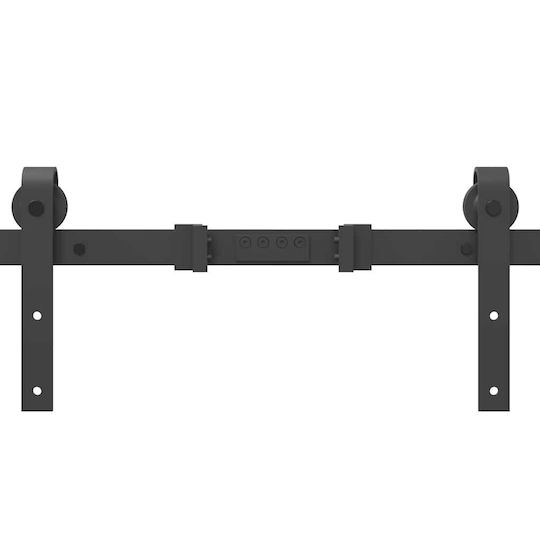 vidaXL Sliding Door Mechanism for Middle Door 427cm Black