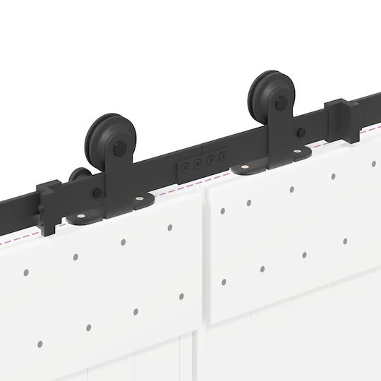 vidaXL Mecanism Pentru Ușă Glisantă De 305cm Negru