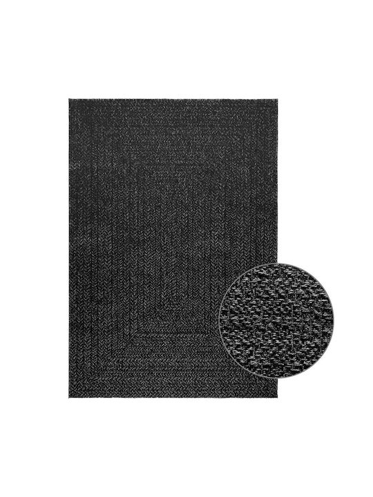 vidaXL Zizur Rug Outdoor Rectangular from Jute Charcoal