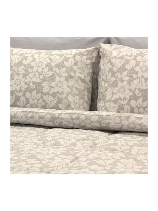 Lino Home Gardenia Κουβερλί Μονό Βαμβακερό Εκρού 160x240cm