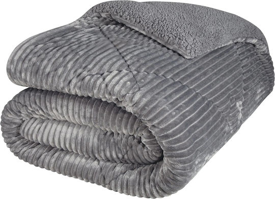 Mc Decor Κουβερτοπάπλωμα Μονό 160x230εκ. Ribb Grey