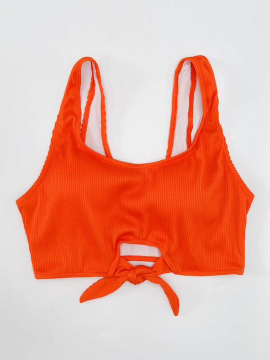 Luigi Padded Sports Bra Bikini Top Orange