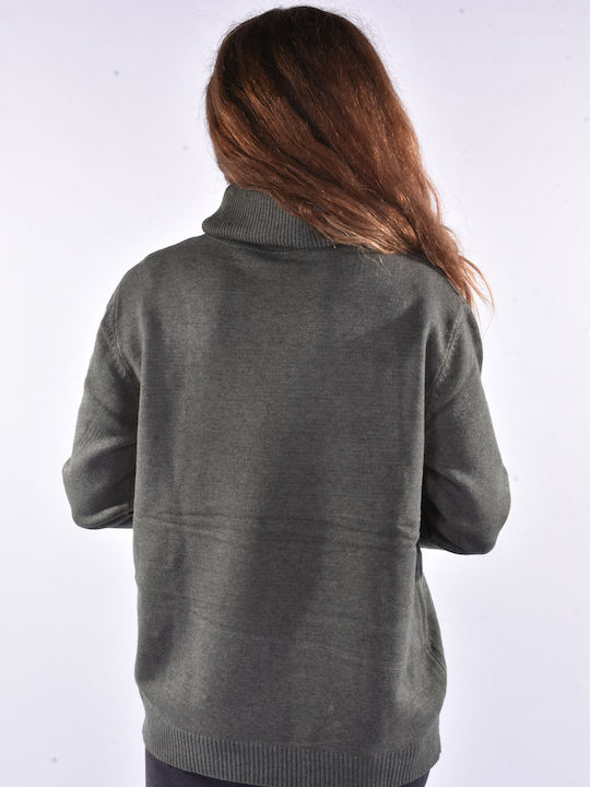 Women's Sweater Turtleneck Khaki
