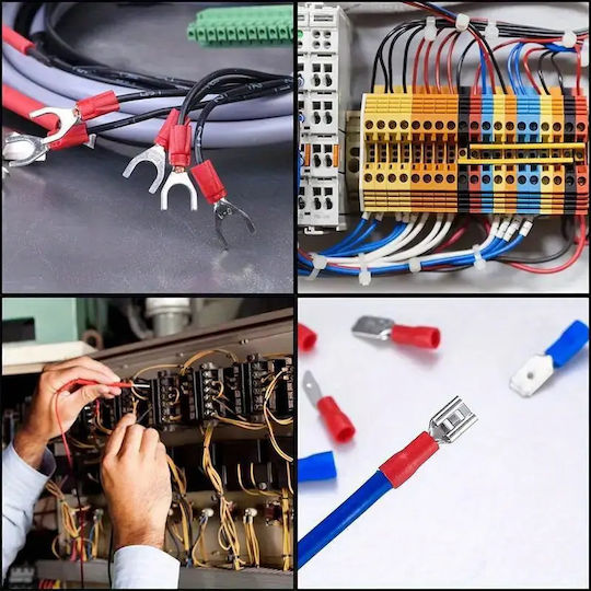 102pcs Aκροδέκτες Assorted Spade Terminals Insulated Cable Connector
